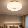 Plafoniere Moderne-Ideal Lux Arizona pl3 plafoniera vetro plissettato ottone