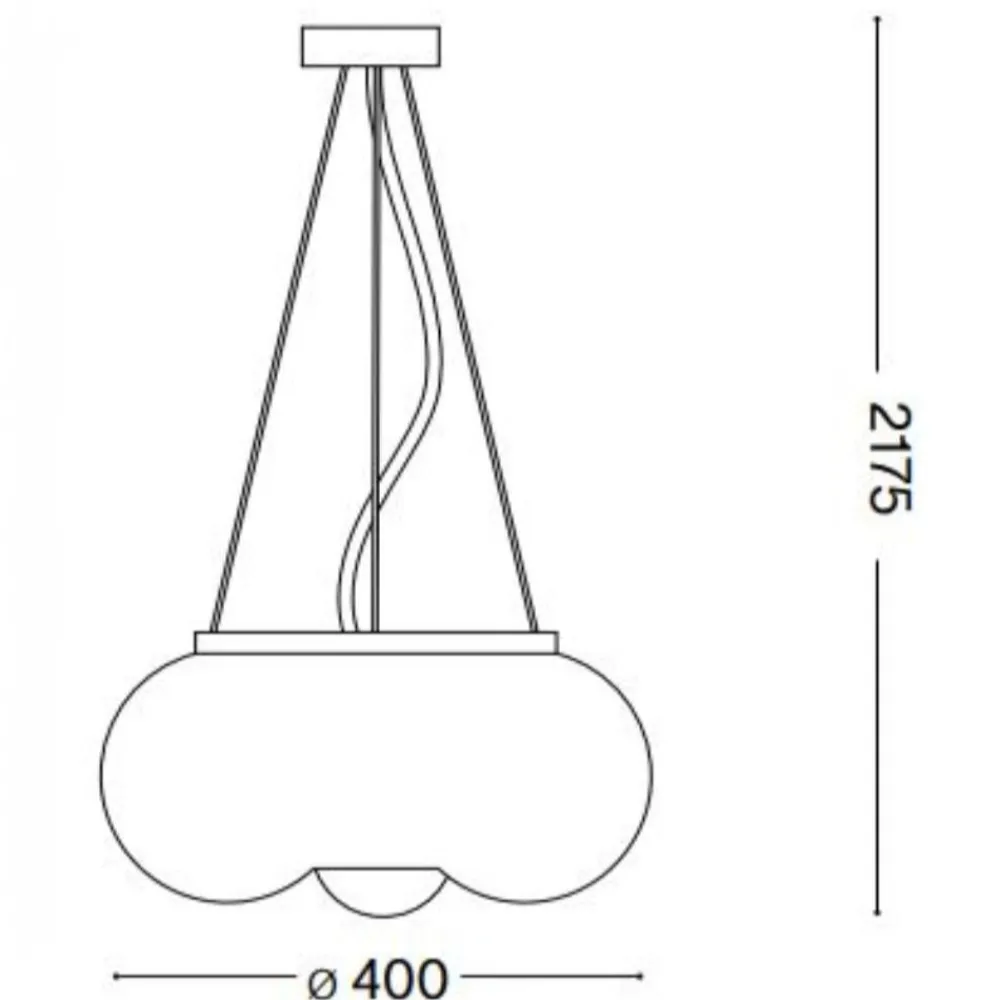Lampadario Camera Da Letto-Ideal Lux Arizona sp3 lampadario stanza da letto sfera vetro decorato