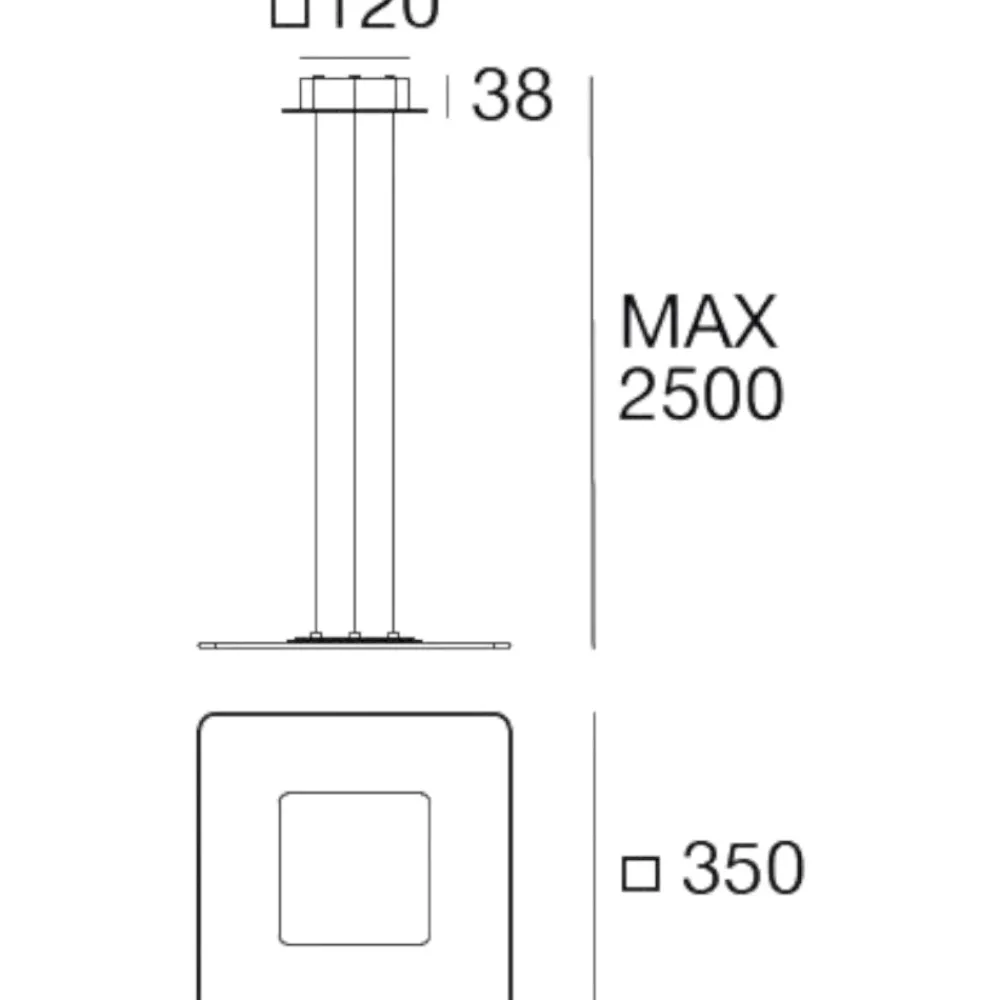 Lampadari Moderni-Linea Light Aruba lampadario led 19w 3000k cromo