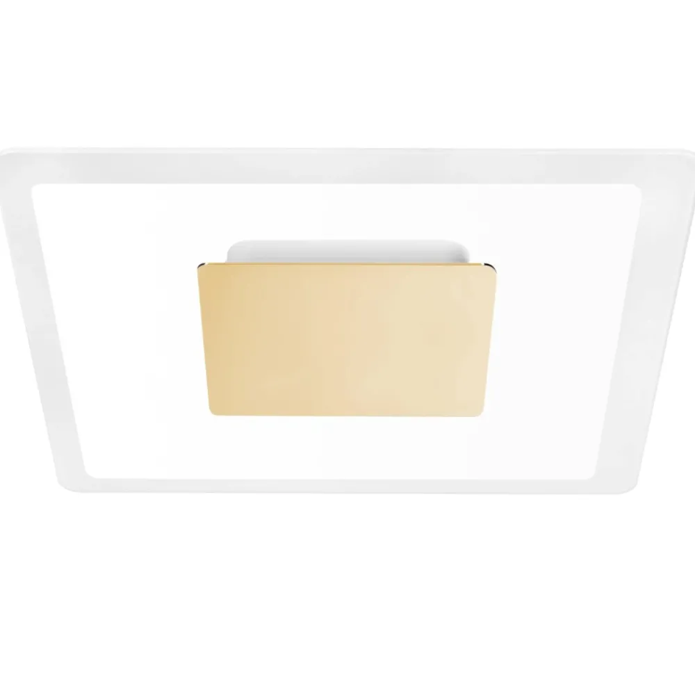 Plafoniere Moderne-Linea Light Aruba plafoniera camera da letto vetro metallo oro led 40w 3000k