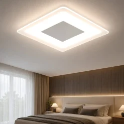 Plafoniere Moderne-Linea Light Aruba s plafoniera per camera da letto bianca led 40w 3000k moderna