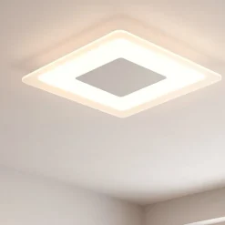 Plafoniere Moderne-Linea Light Aruba s plafoniera per camera da letto bianca led 40w 3000k moderna