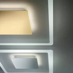 Plafoniere Moderne-Linea Light Aruba s plafoniera per camera da letto bianca led 40w 3000k moderna