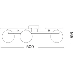 Plafoniere Moderne-Ideal Lux Atlas pl3 plafoniera moderna sfere vetro bianco