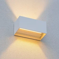 Applique Da Esterno-Ideal Lux Atom ap d20 applique da esterno doppio fascio di luce led 3000k bianca