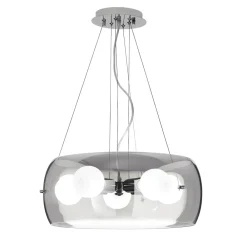 Lampadari Moderni-Ideal Lux Audi10 sp5 fume' lampadario di vetro per soggiorno moderno