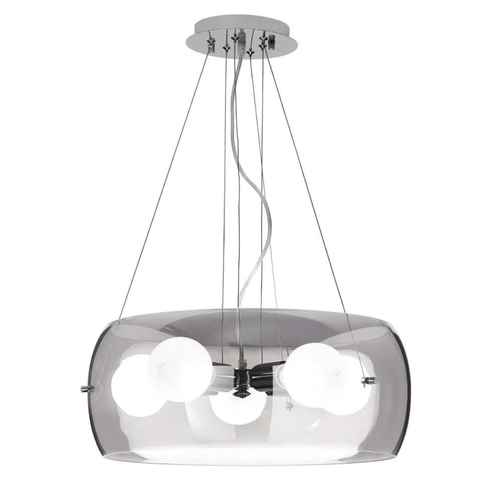 Lampadari Moderni-Ideal Lux Audi10 sp5 fume' lampadario di vetro per soggiorno moderno