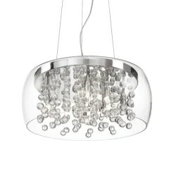 Lampadario Camera Da Letto-Ideal Lux Audi80 sp8 lampadario per camera da letto vetro trasparente