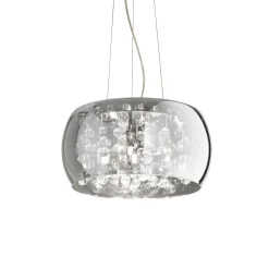 Lampadario Camera Da Letto-Ideal Lux Audi-80 sp5 lampadario stanza da letto vetro cristallo fume'