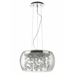 Lampadario Camera Da Letto-Ideal Lux Audi80 sp5 lampadario stanza da letto sfere in vetro
