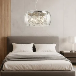 Lampadario Camera Da Letto-Ideal Lux Audi80 sp5 lampadario stanza da letto sfere in vetro