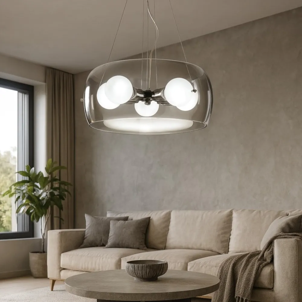 Lampadari Moderni-Ideal Lux Audi10 sp5 trasparente lampadario moderno