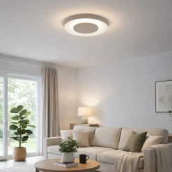 Plafoniere Moderne-Vivida International Aurea vivida plafoniera rotonda moderna sabbia led 3000k 4000k 40 cm