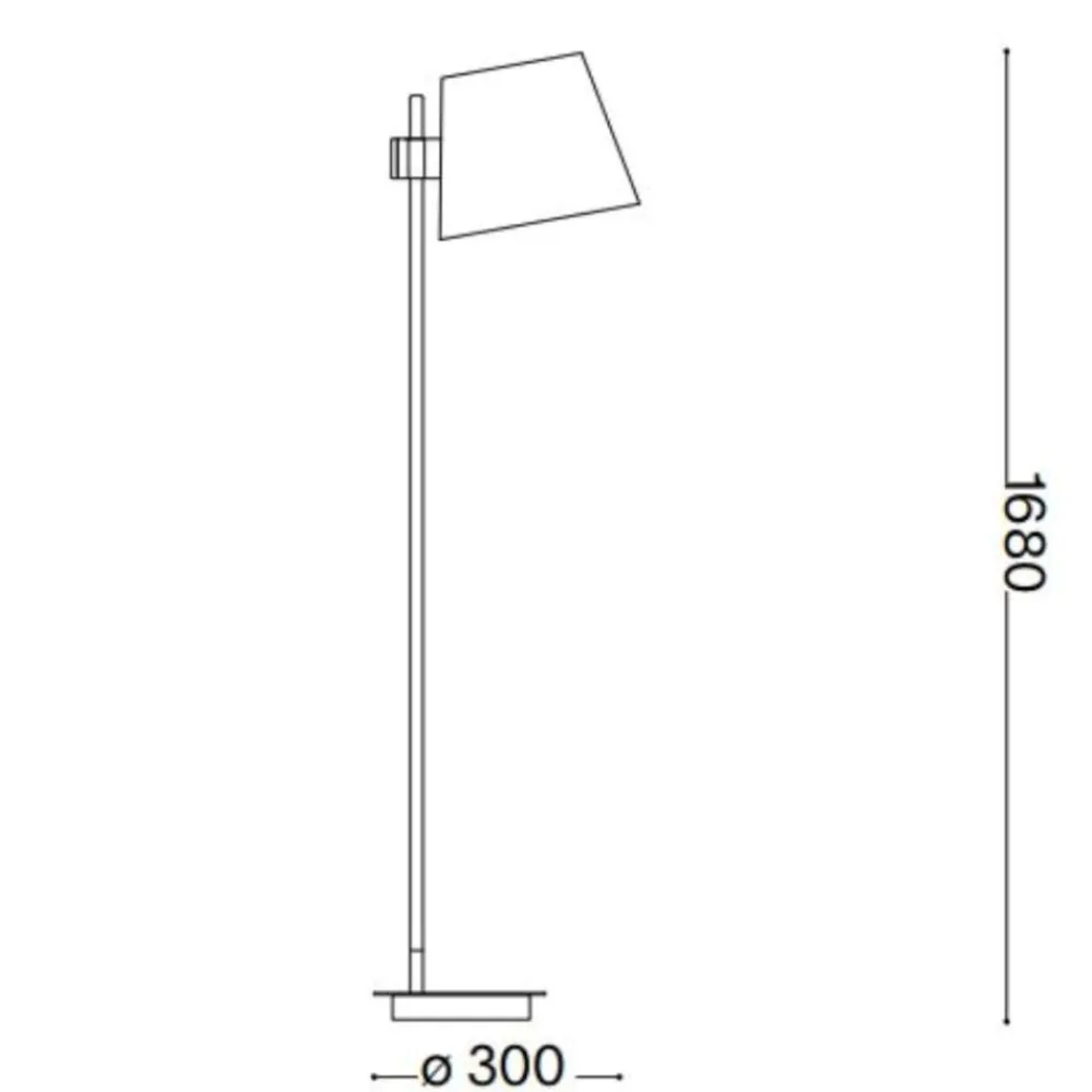 Lampade Da Terra-Ideal Lux Axel pt1 lampada da terra di legno paralume bianco