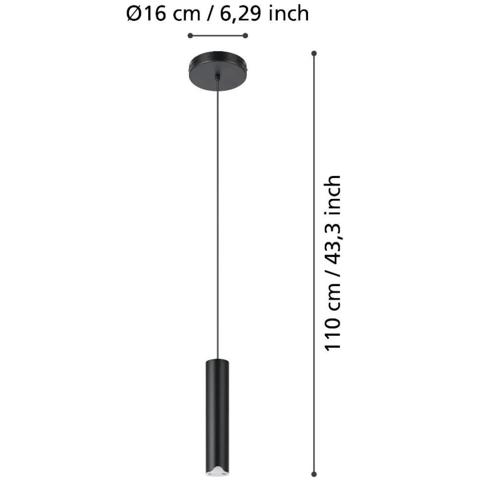 Lampade A Sospensione-Eglo Balamorta z lampada a sospensione per isola cucina cilindrica led rgb 2700k a 6500k