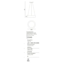 Lampadari Moderni-Affralux Band diodi lampadario led 35w sabbia 3000k 4000k