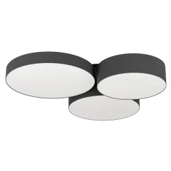 Plafoniere Moderne-Eglo Barbano z plafoniera moderna paralumi in tessuto led rgb da 2700k a 6500k