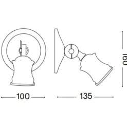 Applique Da Parete-Ideal Lux Barber ap1 applique snodato brunito gu10 3000k