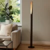 Lampade Da Terra-Eglo Barbotto lampada da terra cilindrica nera moderna gu10 led 3000k