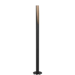 Lampade Da Terra-Eglo Barbotto lampada da terra cilindrica nera moderna gu10 led 3000k
