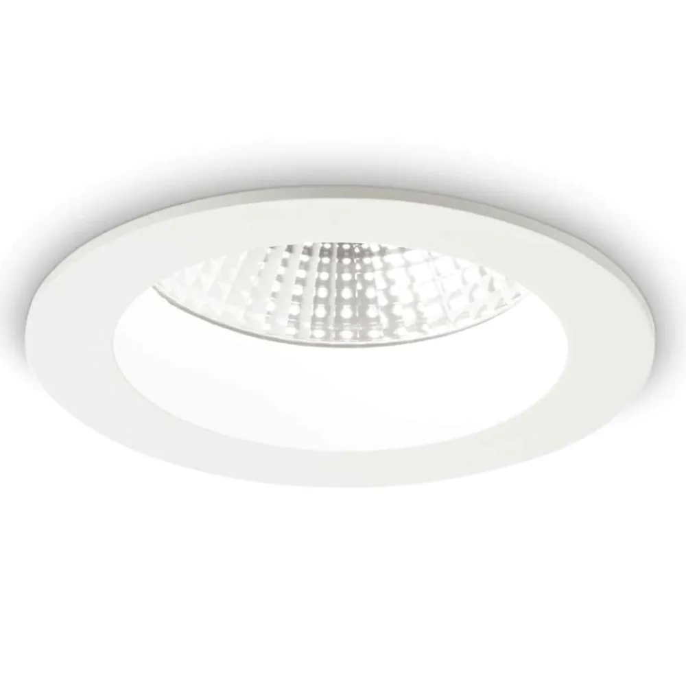 Faretti Da Incasso-Ideal Lux Basic faretto a led da incasso rotondo 15w 3000k per controsoffitto 220v