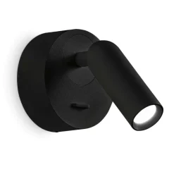 Applique Camera Da Letto-Ideal Lux Bean ap round applique camera da letto led 3w 3000k orientabile
