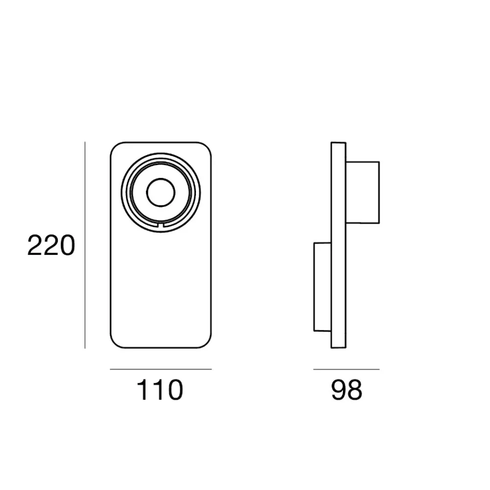 Applique Camera Da Letto-Linea Light Beebo w rovere applique da comodino in legno led 5w 3000k con interruttore