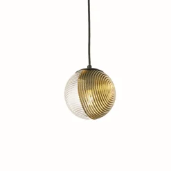 Lampade A Sospensione-Ondaluce Bella lampada a sospensione vetro decorato oro