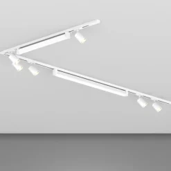 Illuminazione A Binario-Selezionato da Mazzolaluce Binario angolare con spot orientabili monofase bianco modulo led 3000k