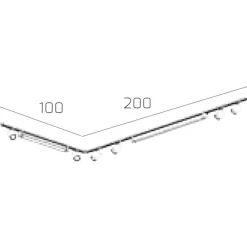 Illuminazione A Binario-Selezionato da Mazzolaluce Binario angolare con spot orientabili monofase bianco modulo led 3000k