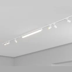 Illuminazione A Binario-Selezionato da Mazzolaluce Binario bianco con spot orientabili monofase modulo led 40w 3000k
