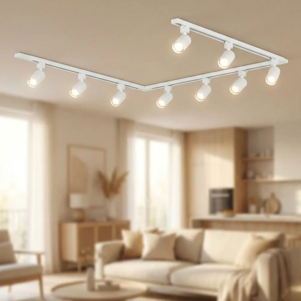 Illuminazione A Binario-Selezionato da Mazzolaluce Binario trifase bianco 220v con spot gu10 led orientabili