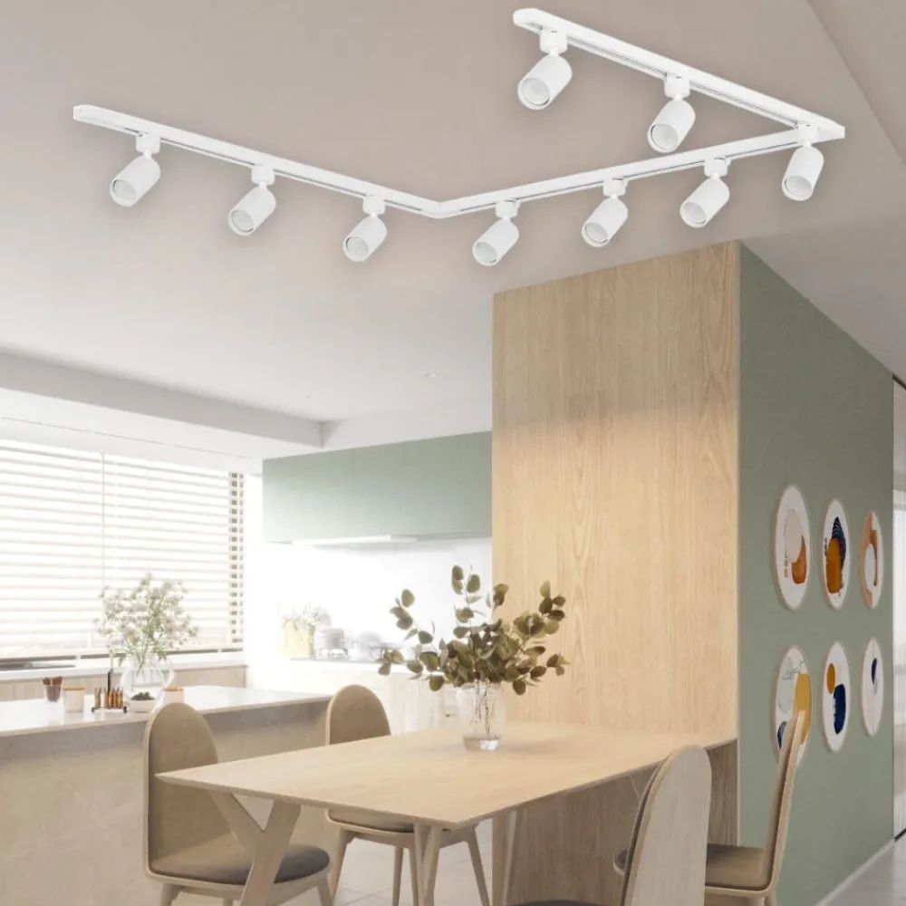 Illuminazione A Binario-Selezionato da Mazzolaluce Binario trifase bianco 220v con spot gu10 led orientabili