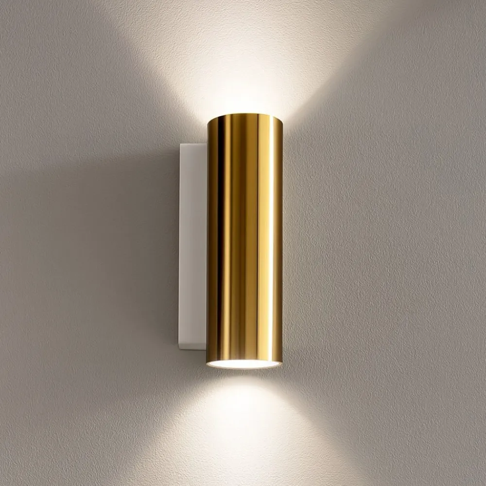 Applique Da Parete-Linea Light Birba applique biemissione metallo oro gu10