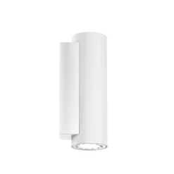 Applique Da Parete-Linea Light Birba applique da parete doppia luce metallo bianco cilindrica