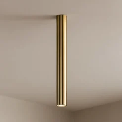 Faretti Da Soffitto-Linea Light Birba faretto da soffitto cilindrico oro h60 cm
