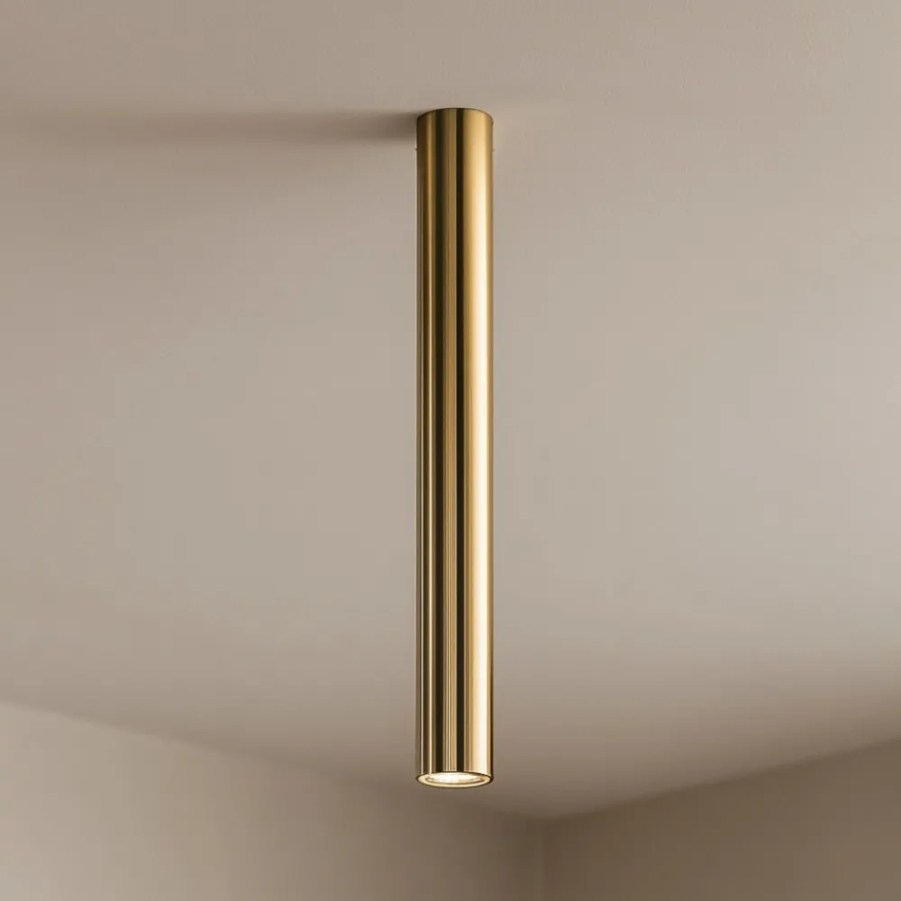 Faretti Da Soffitto-Linea Light Birba faretto da soffitto cilindrico oro h60 cm
