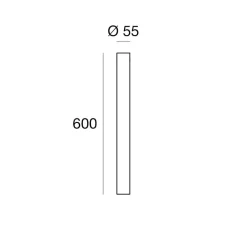 Faretti Da Soffitto-Linea Light Birba faretto da soffitto cilindrico oro h60 cm