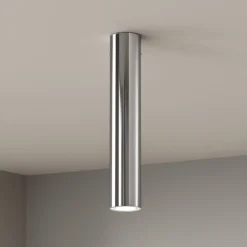 Faretti Da Soffitto-Linea Light Birba faretto da soffitto cilindro cromo h30 cm