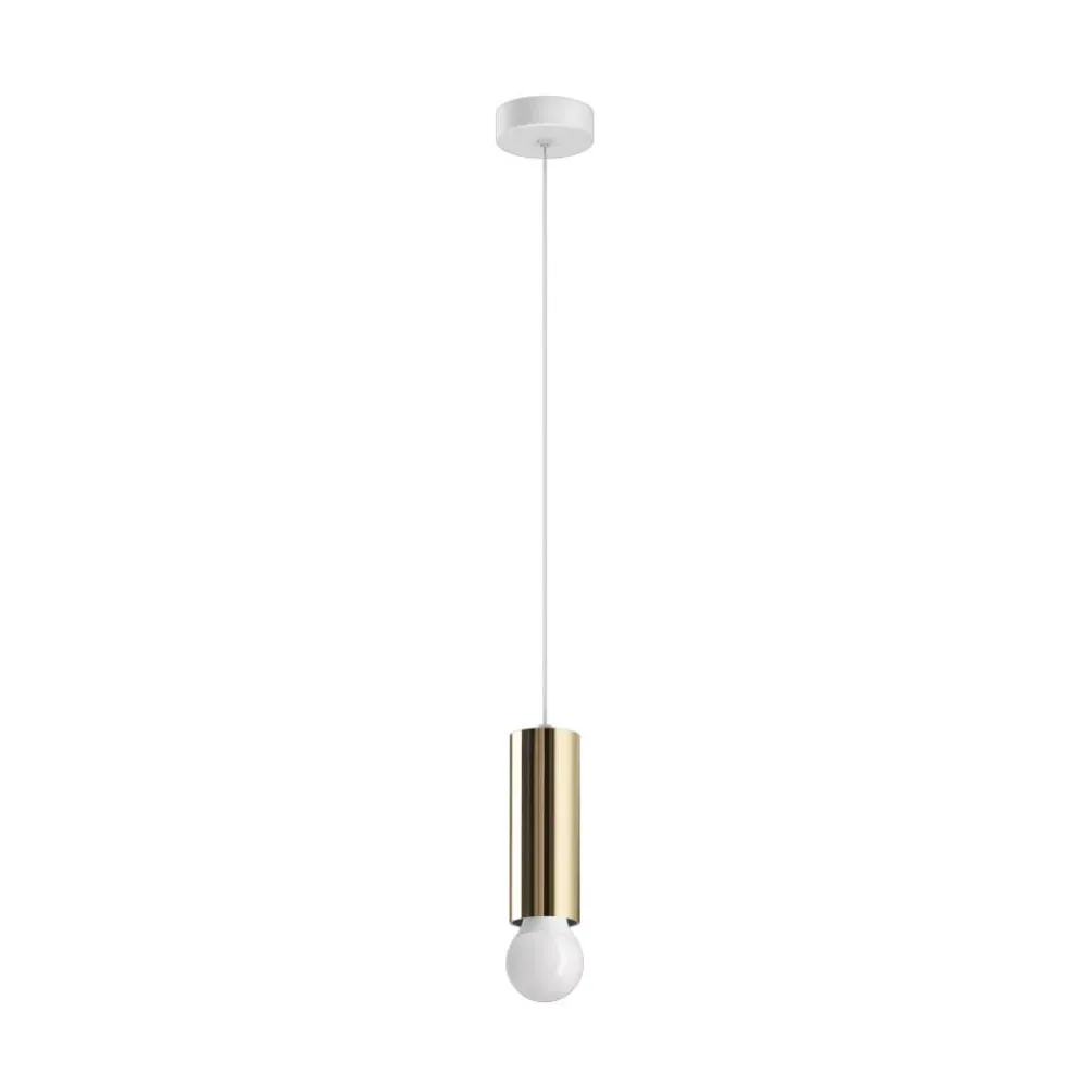 Lampade A Sospensione-Linea Light Birba lampada a sospensione cilindro oro e27