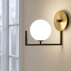 Applique Da Parete-Ideal Lux Birds ap1 lampada da parete applique sfera vetro