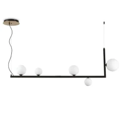 Lampadari Moderni-Ideal Lux Birds sp5 lampadario moderno nero per soggiorno