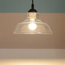 Lampade A Sospensione-Ideal Lux Bistro sp1 plate lampada a sospensione vetro trasparente