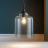 Lampade A Sospensione-Ideal Lux Bistro' sp1 square lampada a sospensione vetro trasparente
