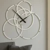 Orologi Da Parete Moderni-Selezionato da Mazzolaluce Black hole bianco grigio orologio da parete moderno cerchi 59x56