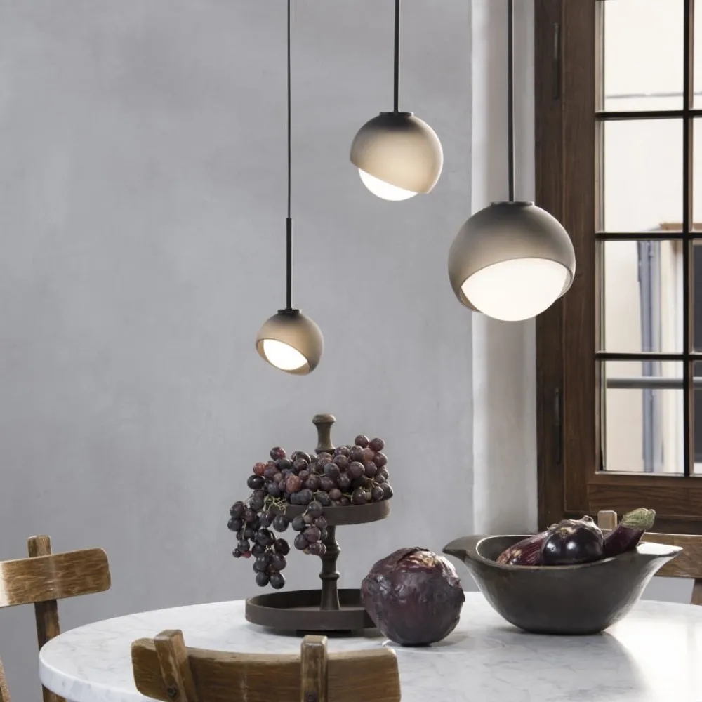 Lampade A Sospensione-Ideal Lux Bloom lampada a sospensione vetro rigato ottone