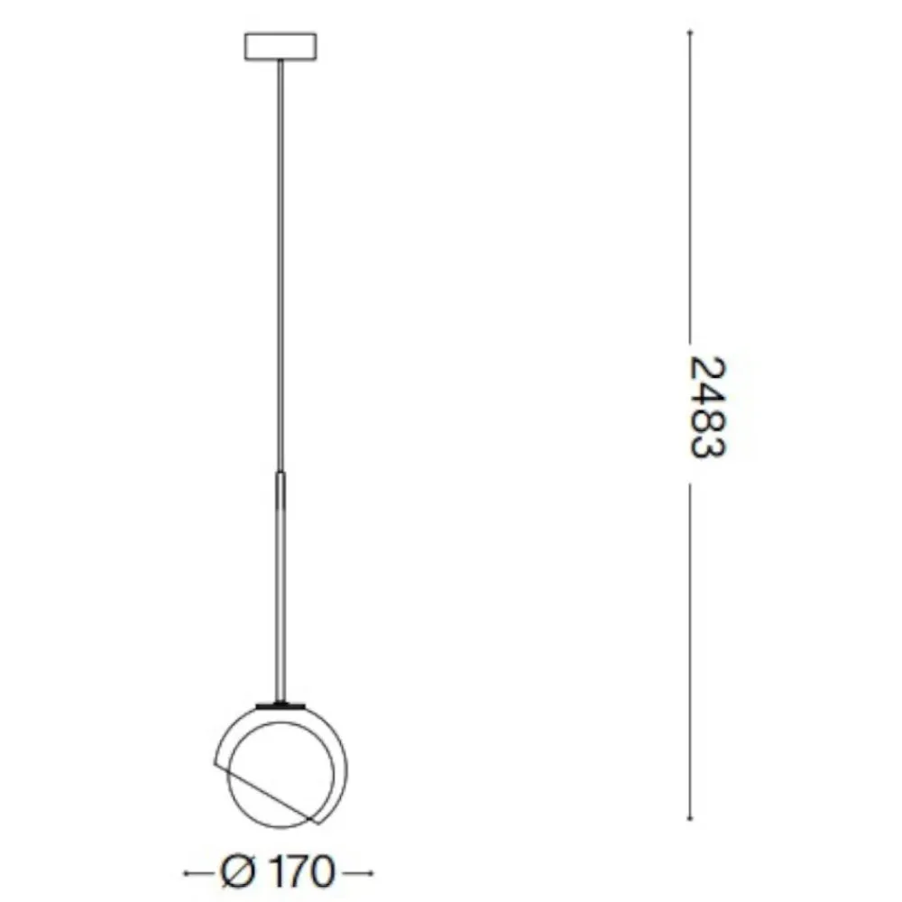 Lampade A Sospensione-Ideal Lux Bloom sp1 d17 lampada a sospensione comodino camera da letto ottone