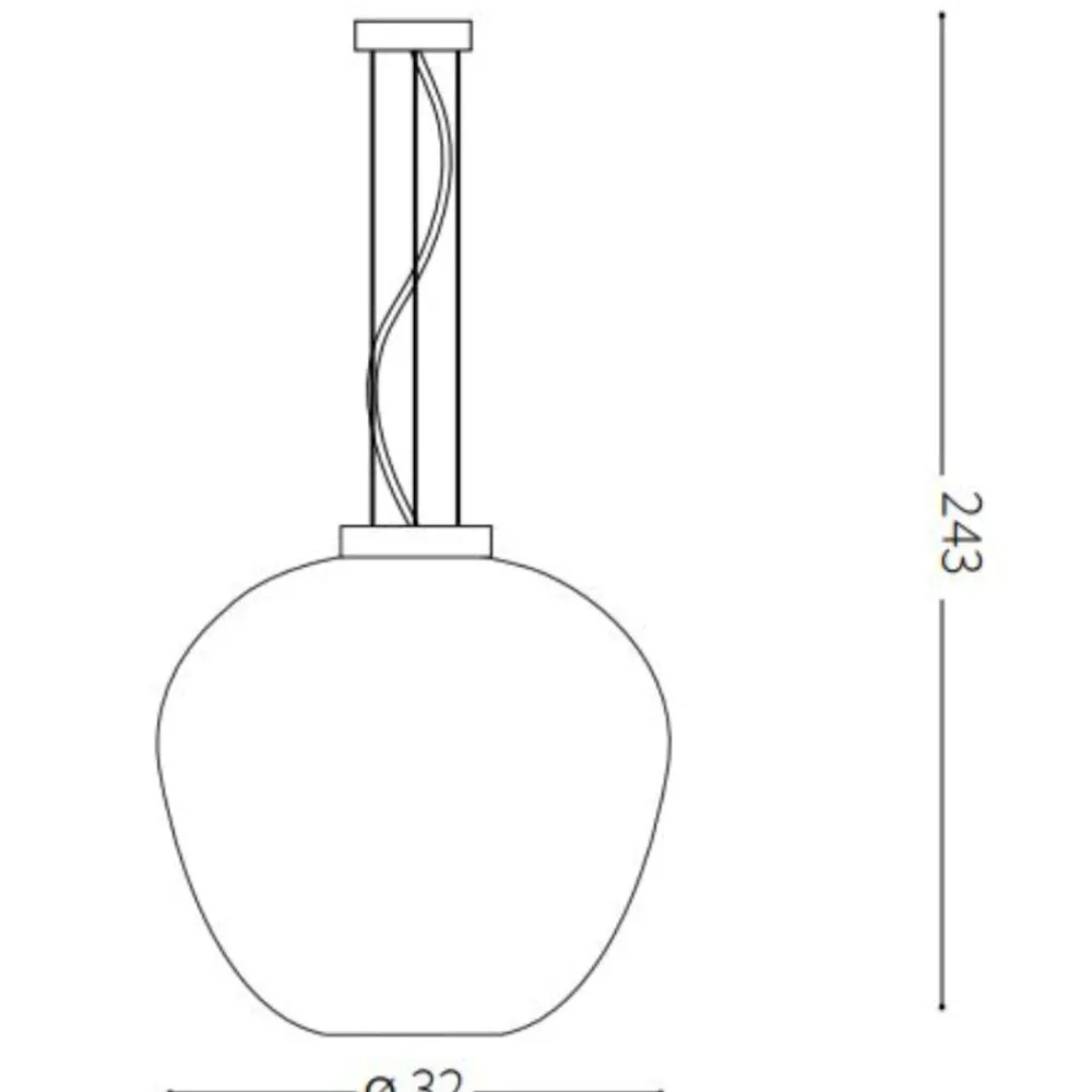 Lampadari Cucina-Ideal Lux Blossom sp1 lampadario per cucina boccia vetro fume