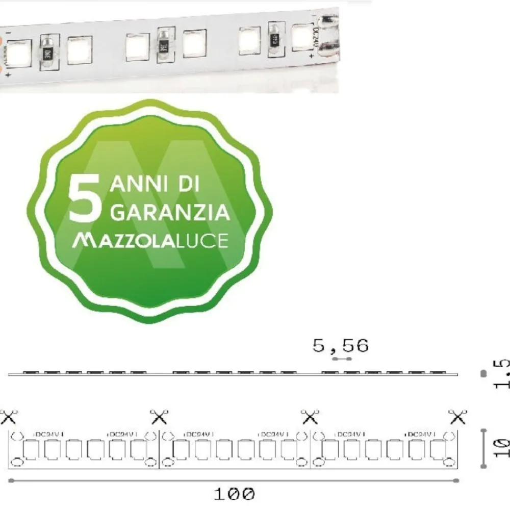 Strisce Led-Ideal Lux Bobina 3mt strip led alta 40w-mt 3000k cri90 24vdc