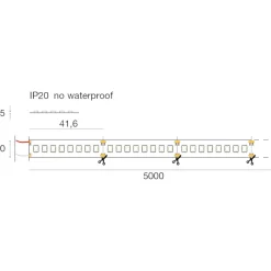 Strisce Led-Gea Luce Bobina strip led 5 mt 18w-mt 3000k 24vdc